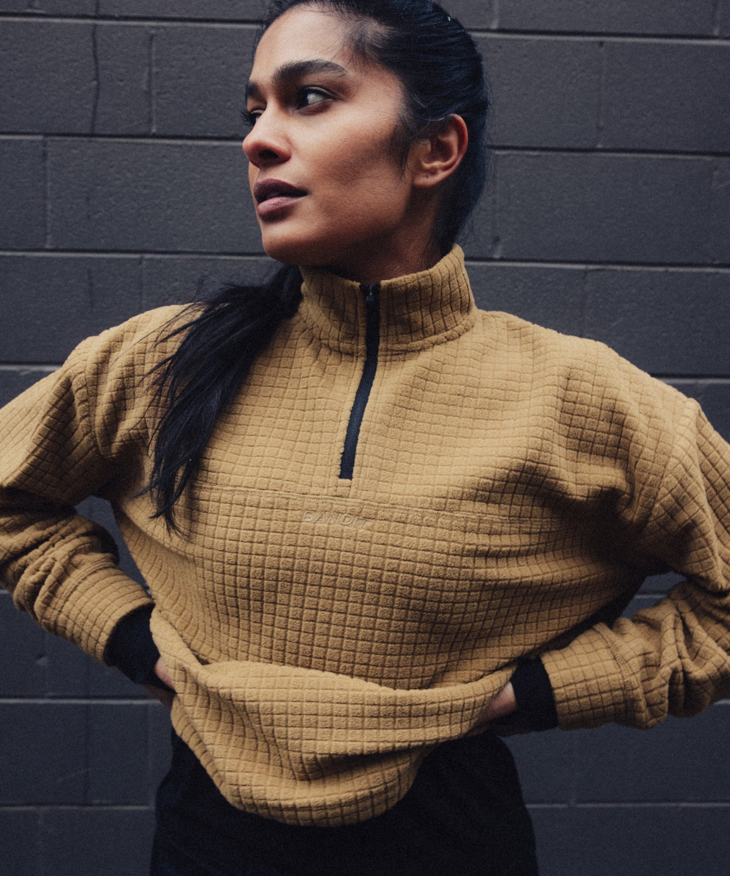 Women's MacroSoft Grid Quarter Zip